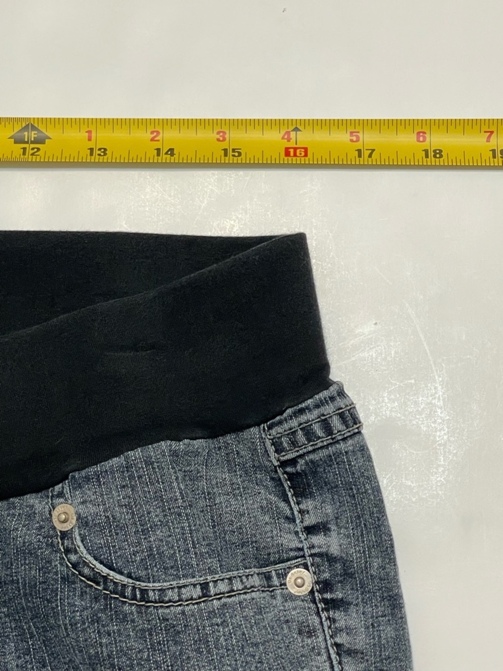 Oh Baby By Motherhood Comfort Waist Blue Denim Maternity Boot Cut Jeans Size M - Picture 7 of 12